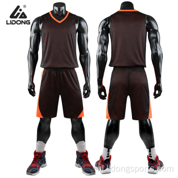 Aangepaste ontwerpen basketbal uniform college basketbal jersey